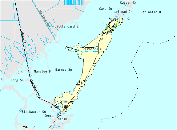 map of key largo florida for diving