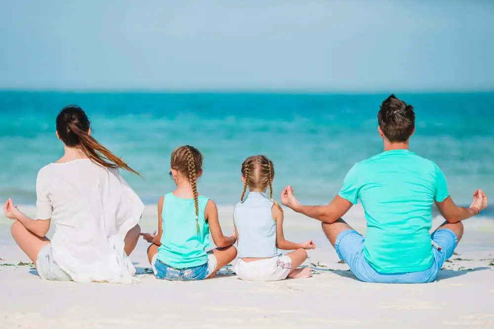 Family beach yoga Islamorada Florida