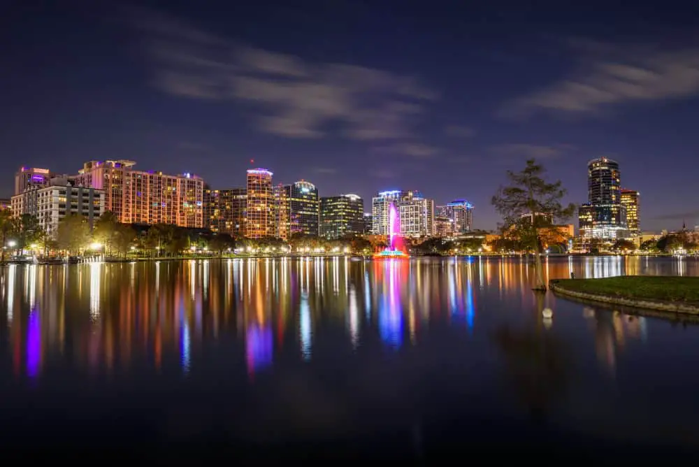 Downtown Orlando at night