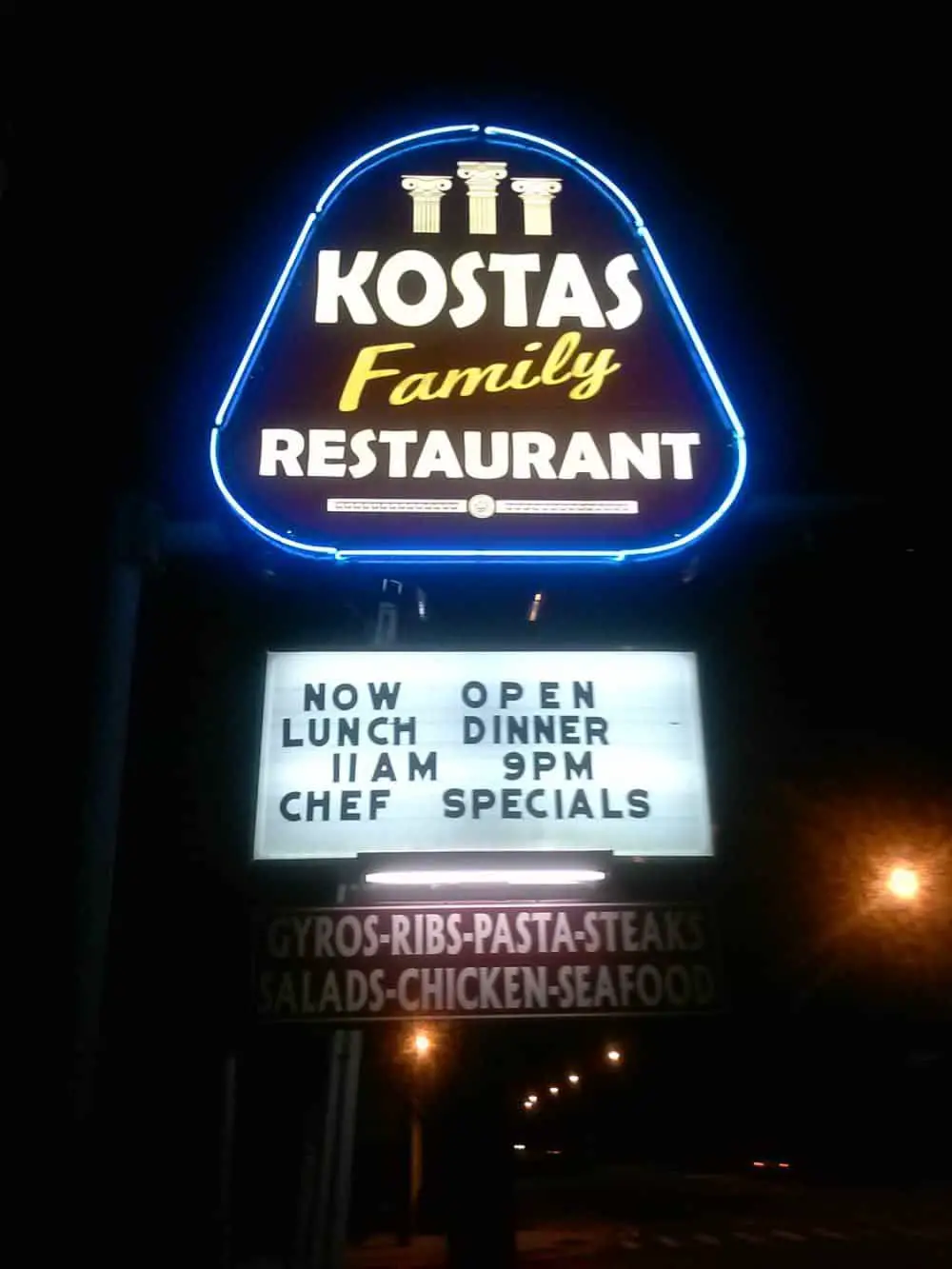 Kostas Family Restaurant in Palmetto Florida