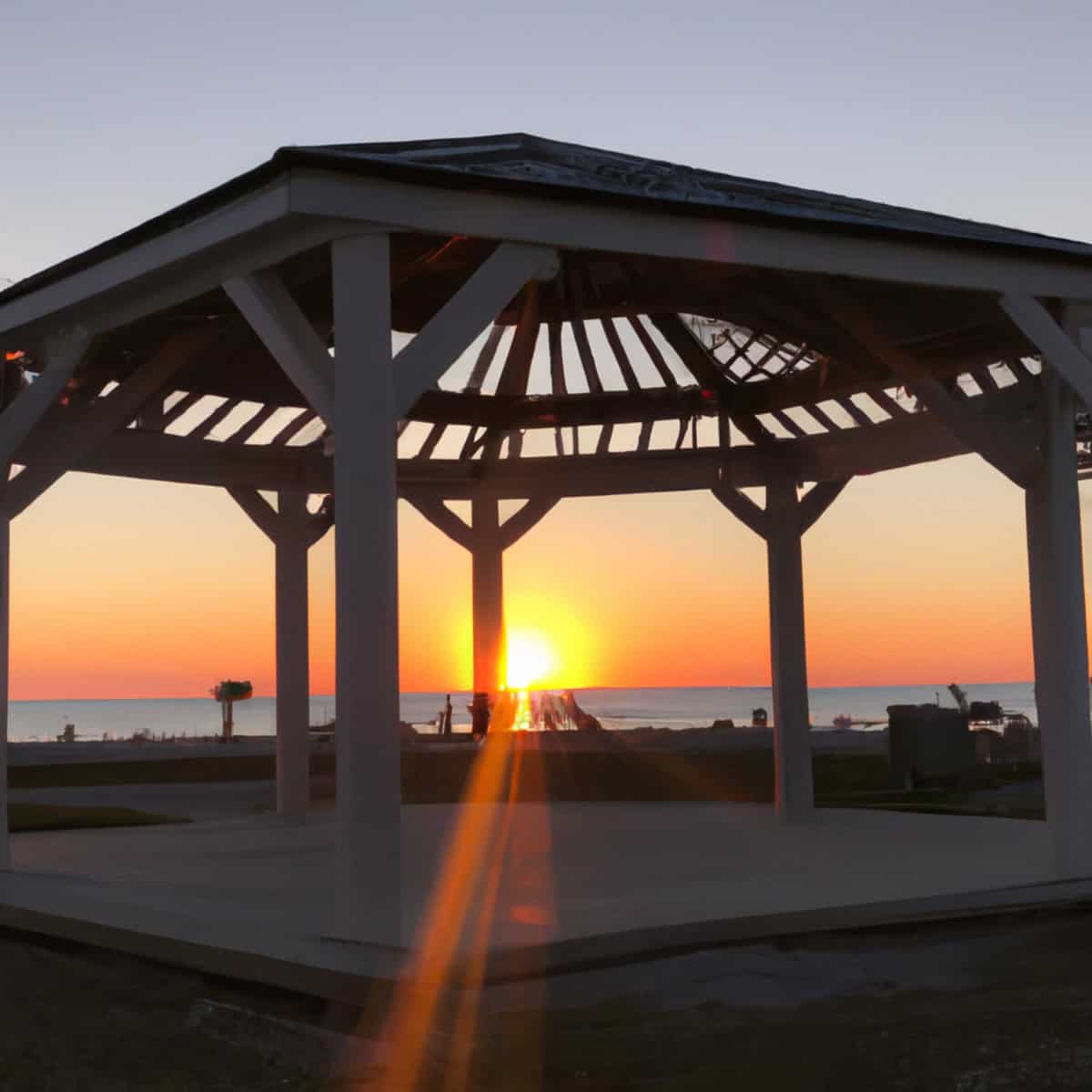 Sunset Beach Pavilion - sunset