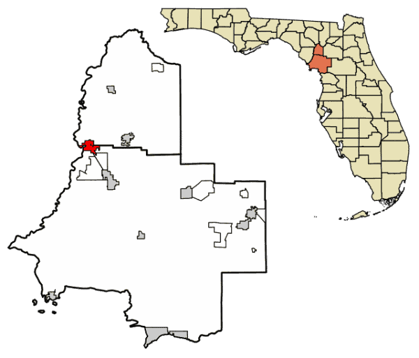 Gilchrist County Levy County Florida  Fanning Springs Map Area 600x513 
